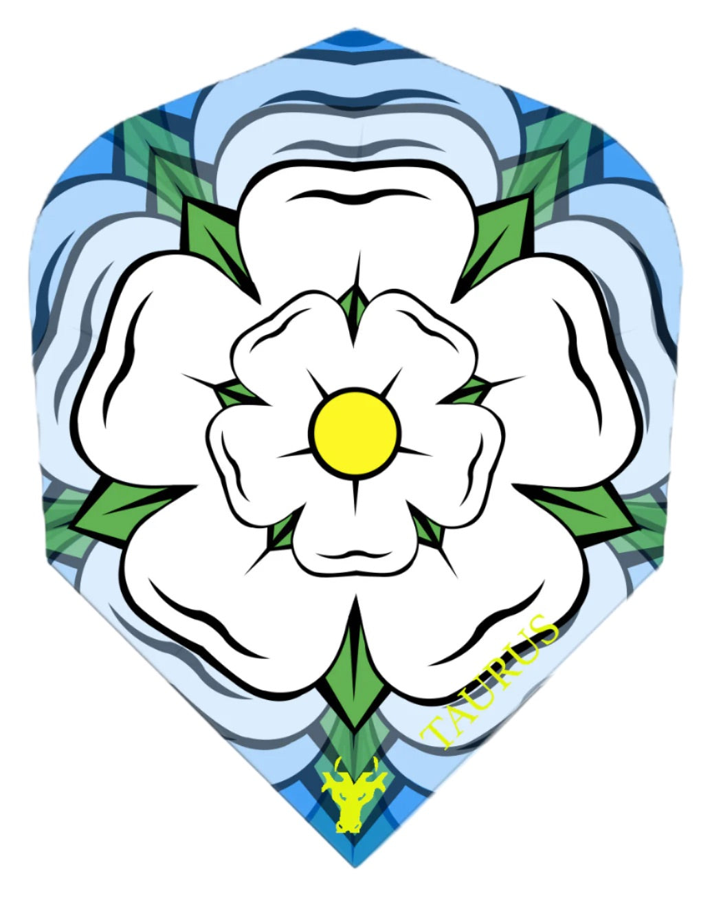 Taurus darts Yorkshire Rose NO6 standard shape dart flights 5 sets