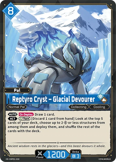 Palworld TCG: Dawn of Palpagos - Reptyro Cryst Glacial Devourer