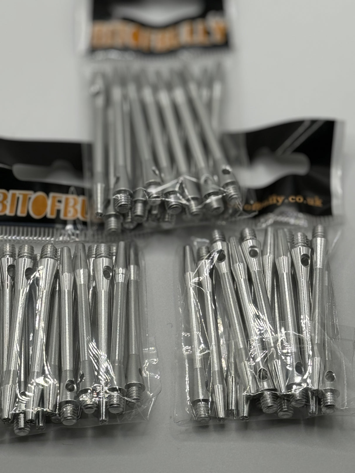 Silver long 48mm Aluminium stems/shafts/canes