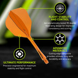 Winmau Fusion #6 Integrated Dart Flight & Shaft Orange