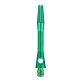 Green short 35mm Aluminium stems/shafts/canes