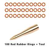 darts rubber o-ring applicator + 100 red o-rings