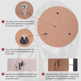 Dartboard wall hanging kit/bracket