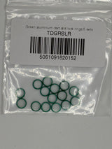 Green aluminium dart slot lock rings 5 sets