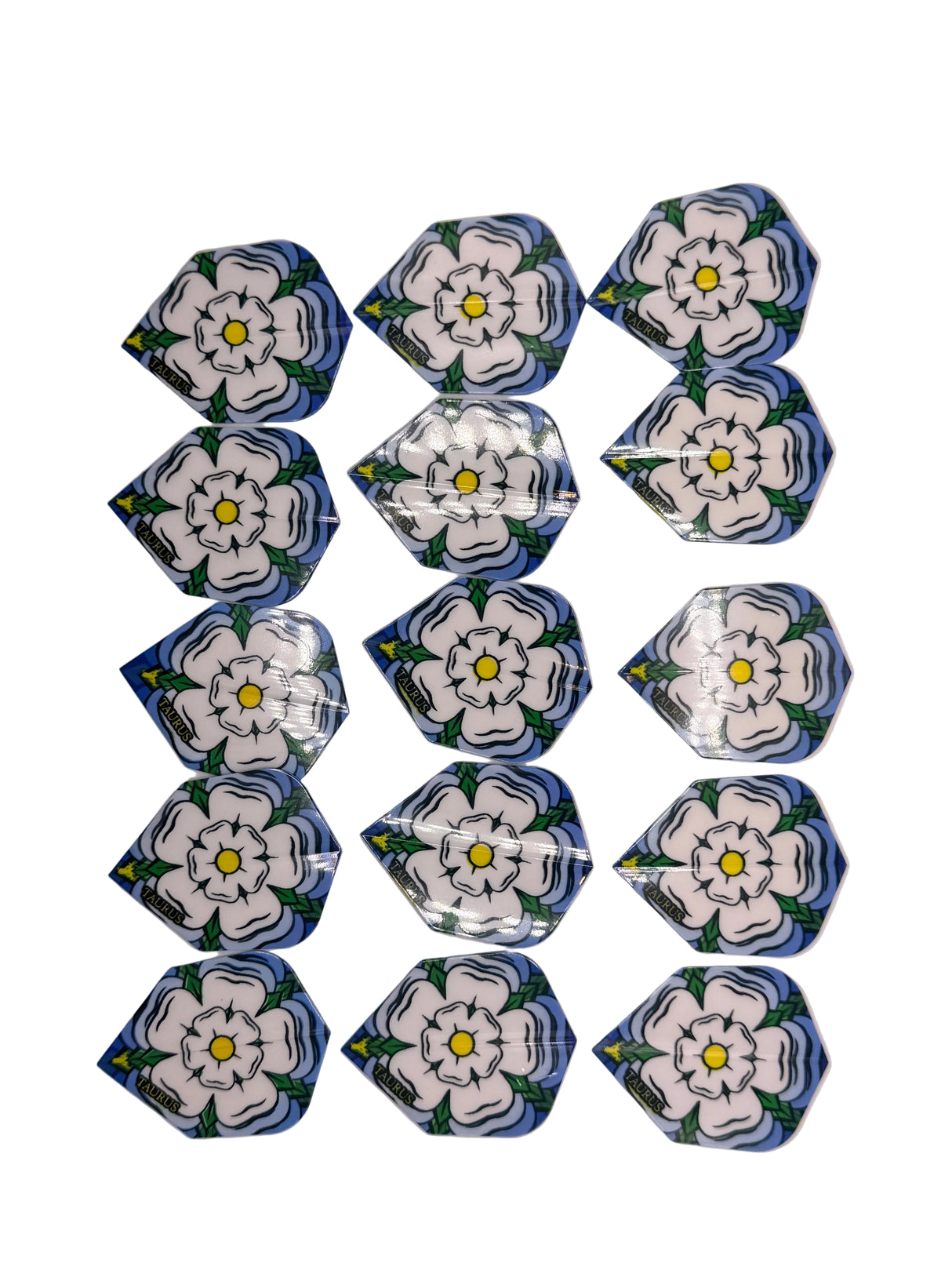 Taurus darts Yorkshire Rose NO6 standard shape dart flights 5 sets