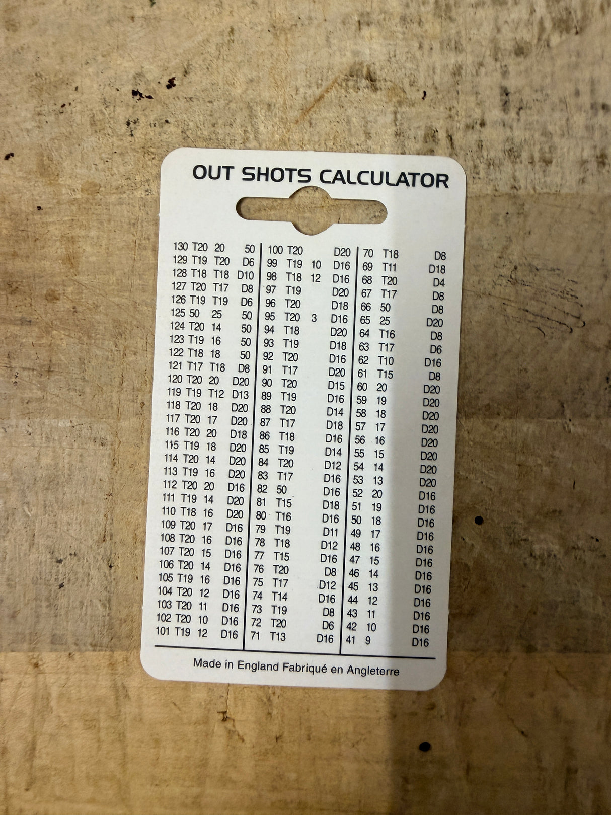 Harrows Eric Bristow Pocket size checkout calculator