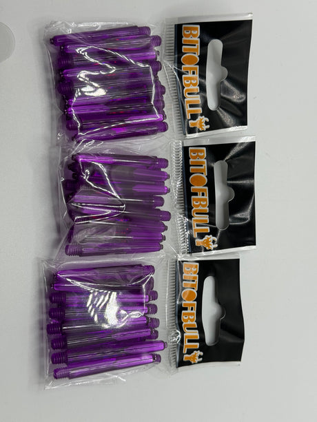 Purple short 35mm polycarbonate bubble dart stems/shafts/canes