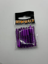 Purple short 35mm polycarbonate bubble dart stems/shafts/canes