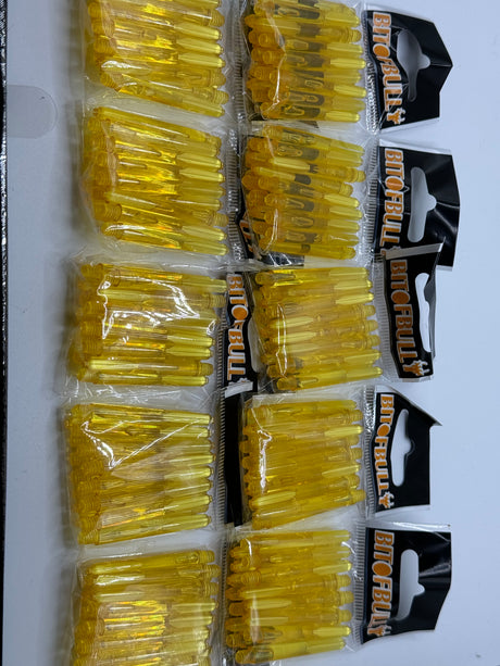 Yellow medium 41mm polycarbonate bubble dart stems/shafts/canes