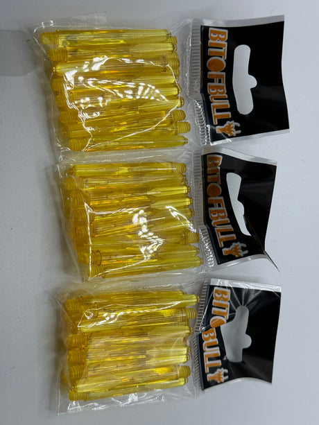 Yellow medium 41mm polycarbonate bubble dart stems/shafts/canes