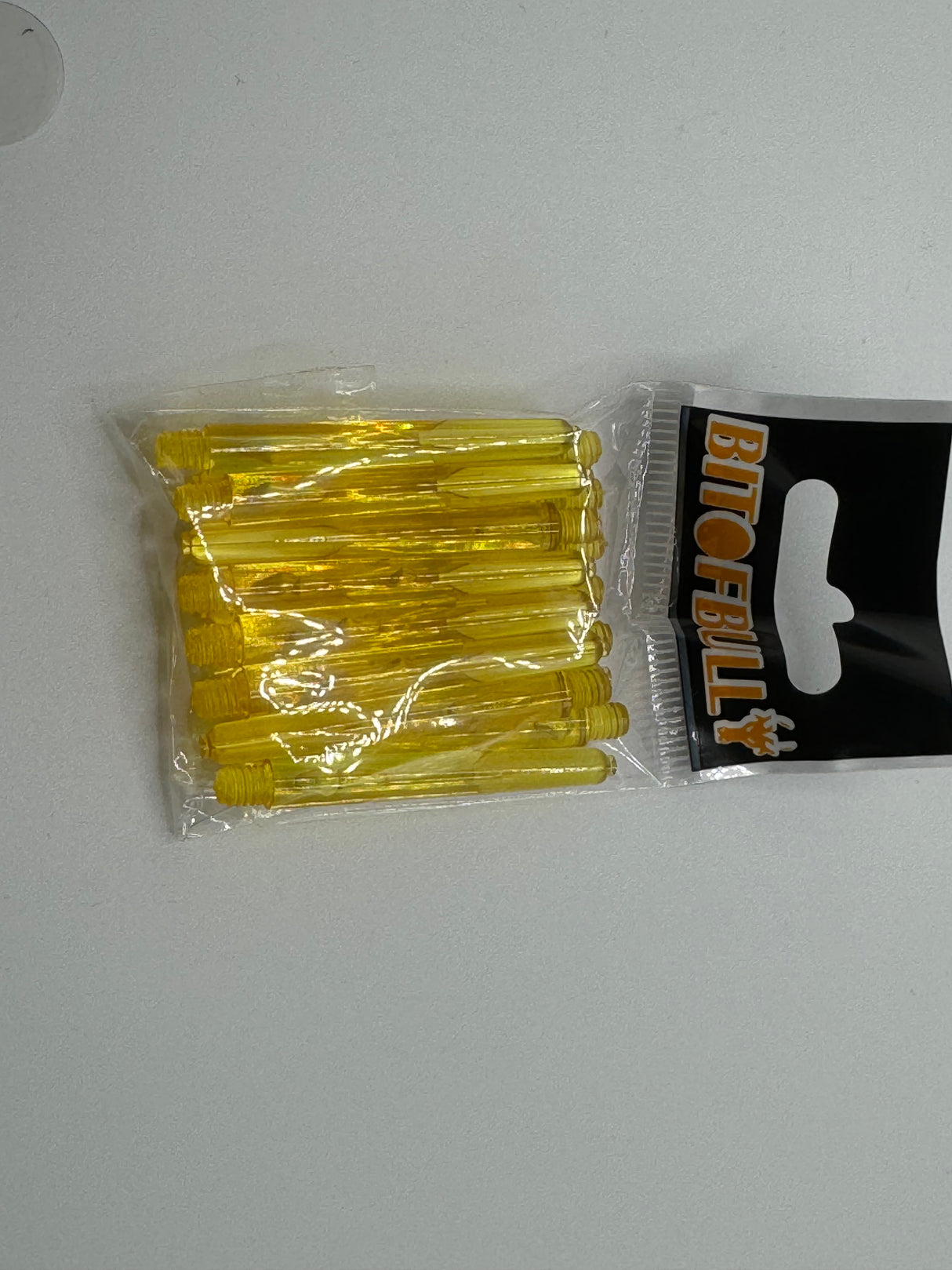 Yellow medium 41mm polycarbonate bubble dart stems/shafts/canes