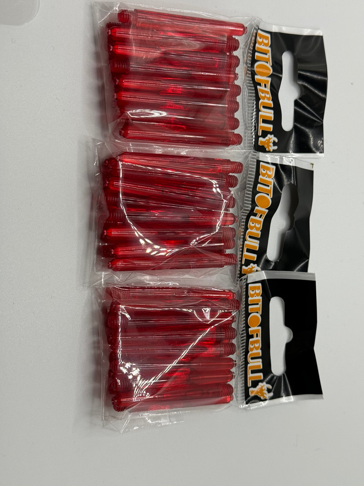 Red medium 41mm polycarbonate bubble dart stems/shafts/canes