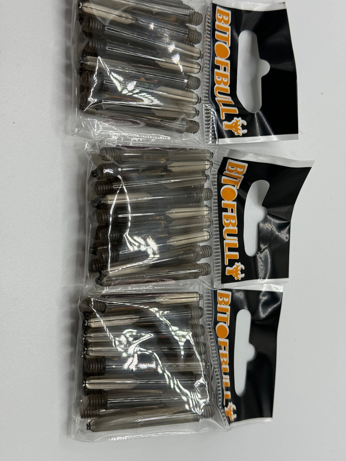 Black short 35mm polycarbonate bubble dart stems/shafts/canes