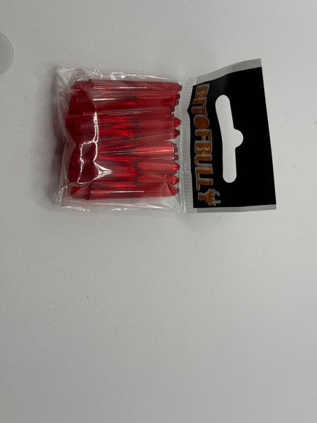 Red short 35mm polycarbonate bubble dart stems/shafts/canes