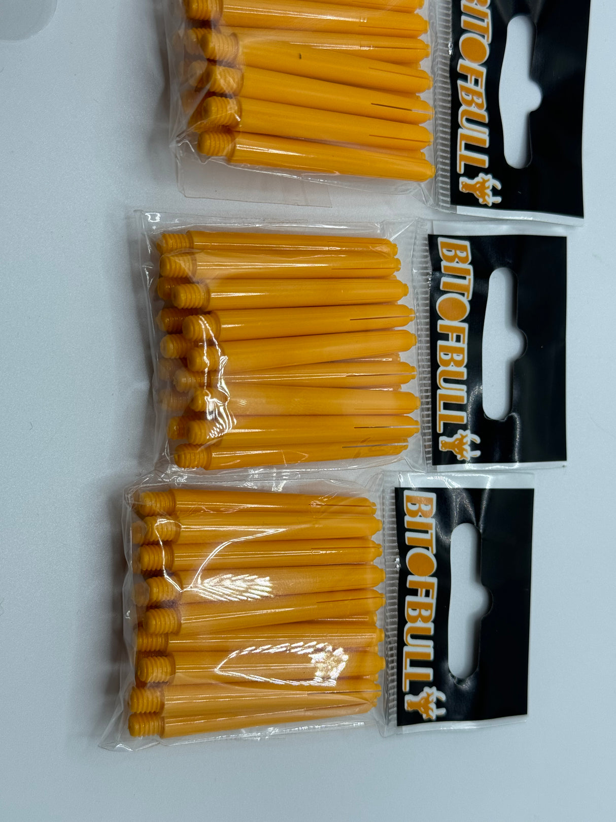 Orange medium 41mm dart stems/shafts/canes