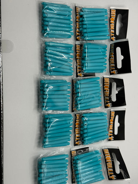 Blue short 35mm dart stems/shafts/canes