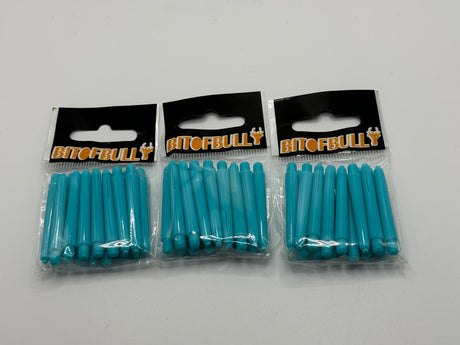 Blue short 35mm dart stems/shafts/canes