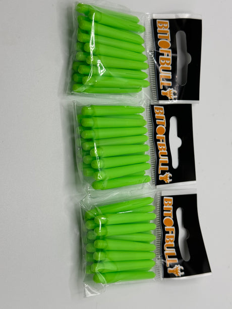 Green short 35mm dart stems/shafts/canes