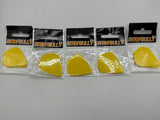 Yellow poly plain 75 micron Kite shape dart flights