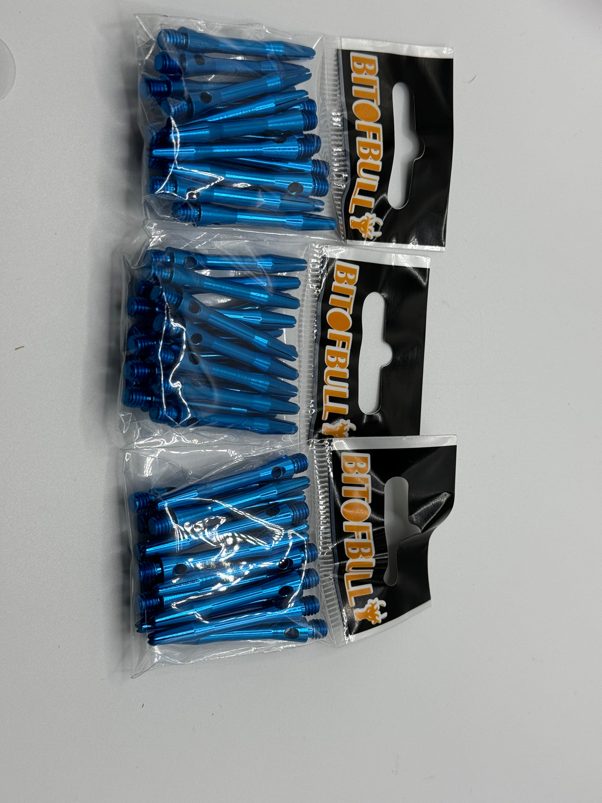 Blue short 35mm Aluminium stems/shafts/canes