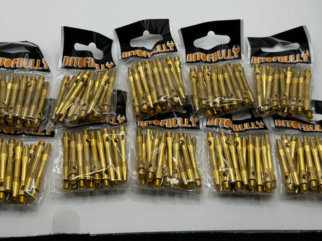 Gold short 35mm Aluminium stems/shafts/canes