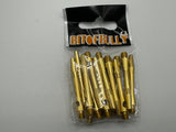 Gold short 35mm Aluminium stems/shafts/canes