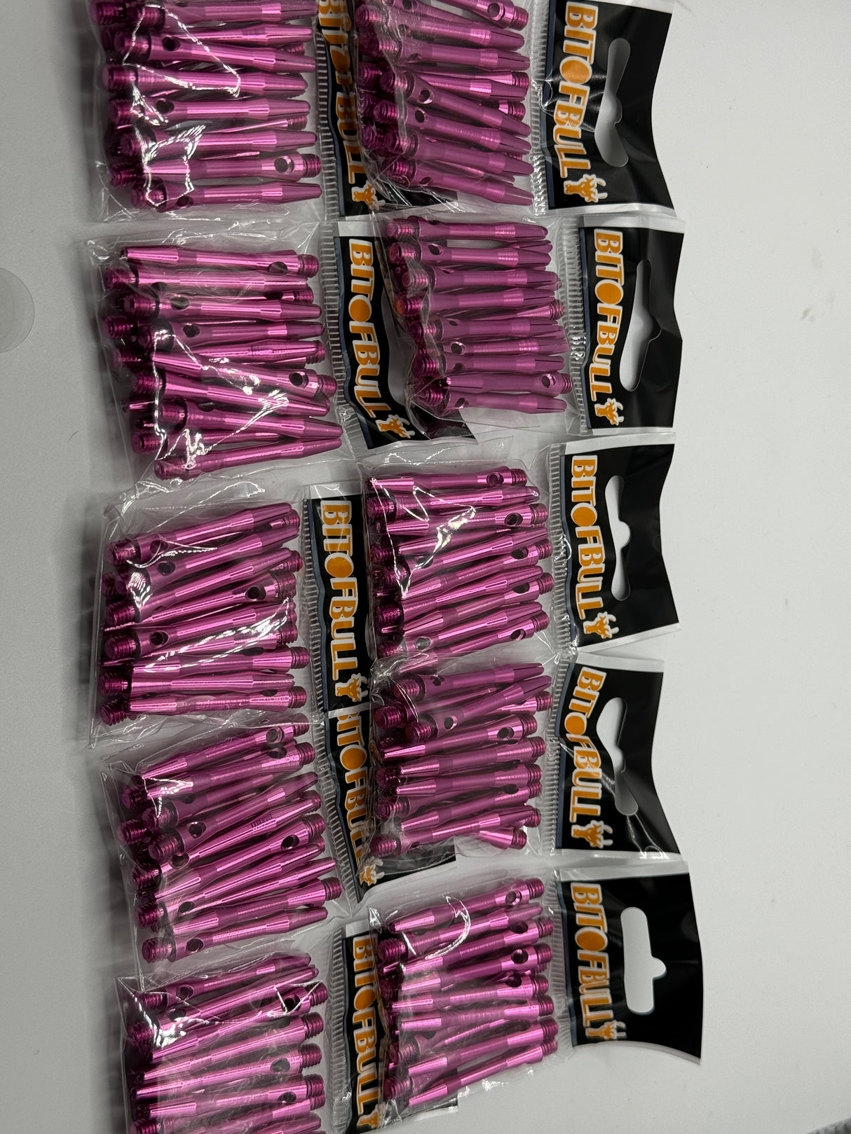 Pink short 35mm Aluminium stems/shafts/canes