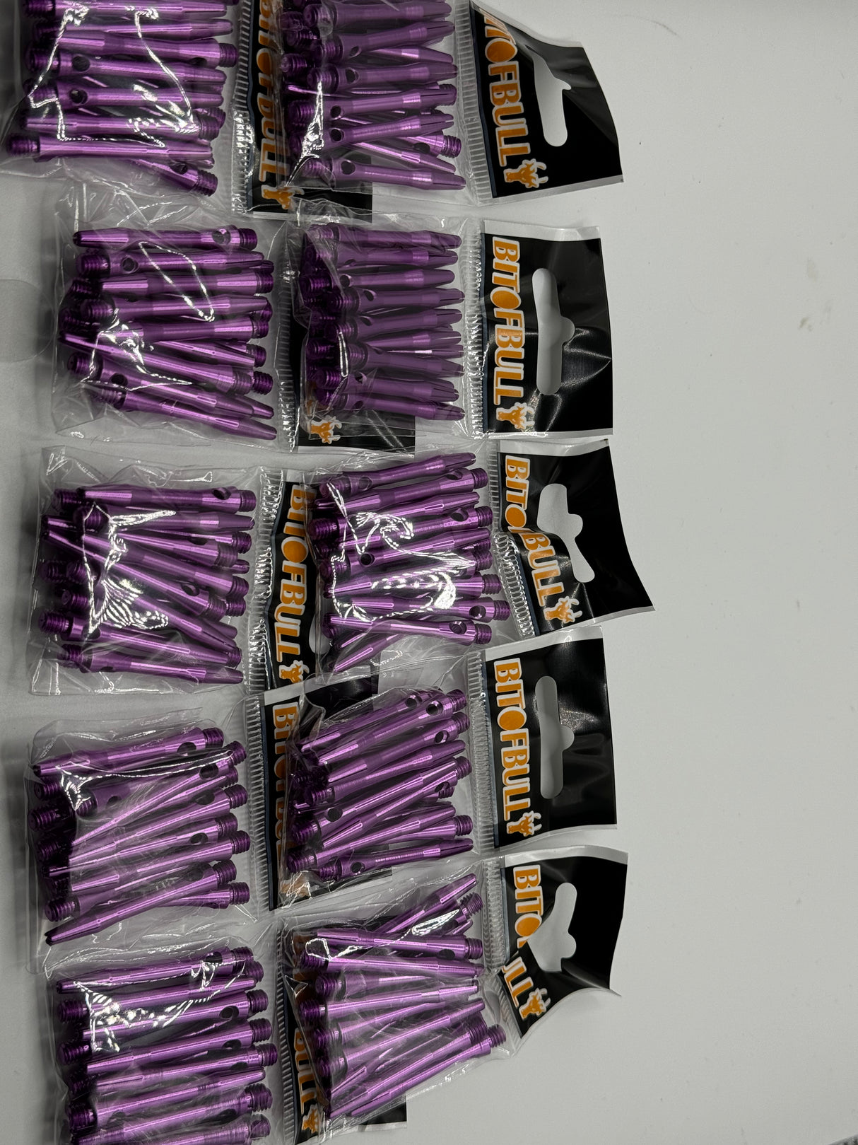 Purple short 35mm Aluminium stems/shafts/canes