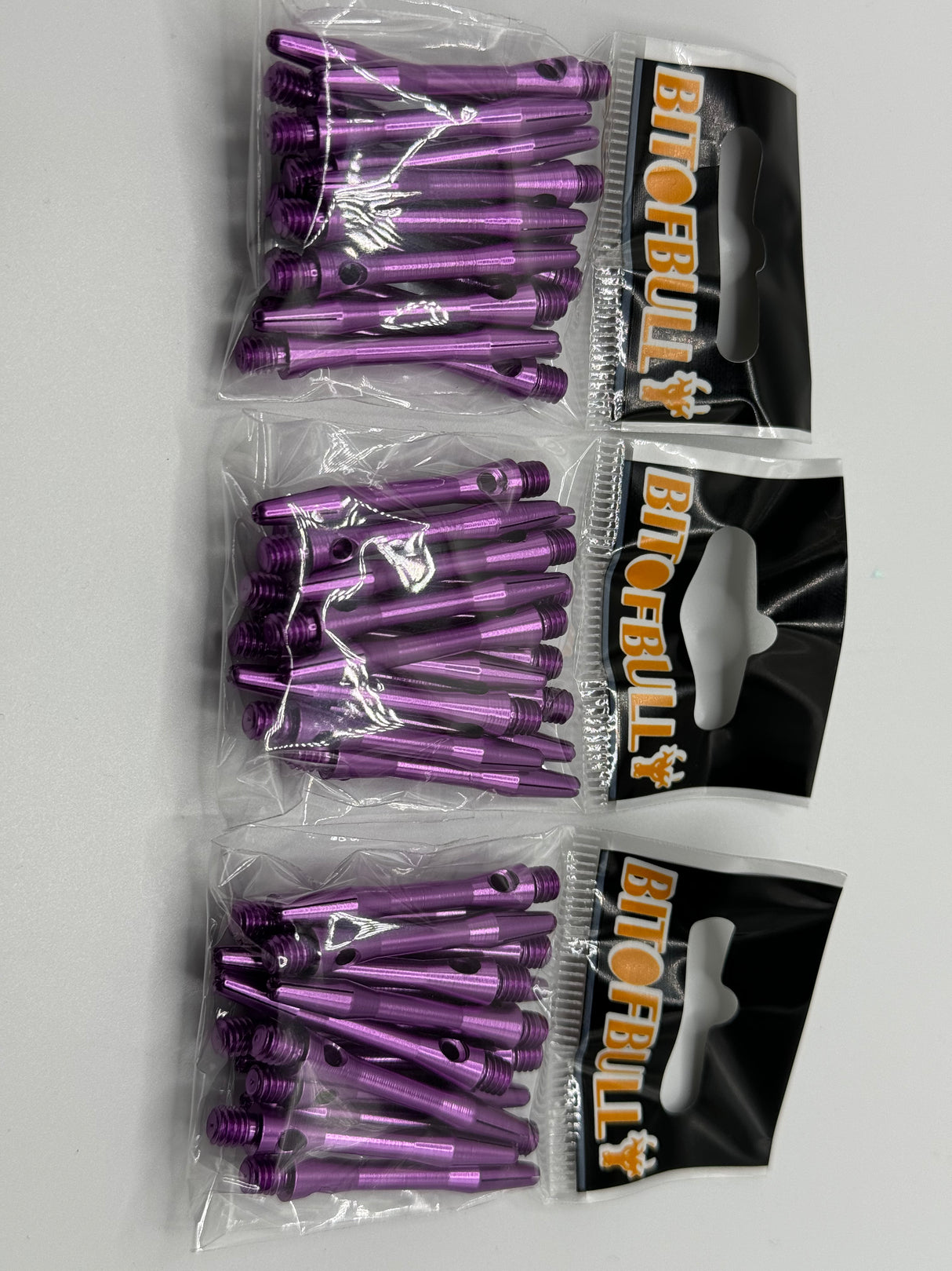 Purple short 35mm Aluminium stems/shafts/canes