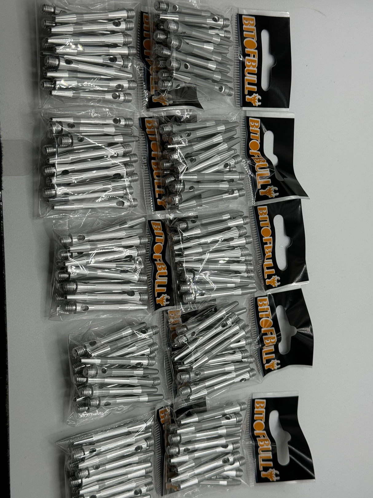 Silver short 35mm Aluminium stems/shafts/canes