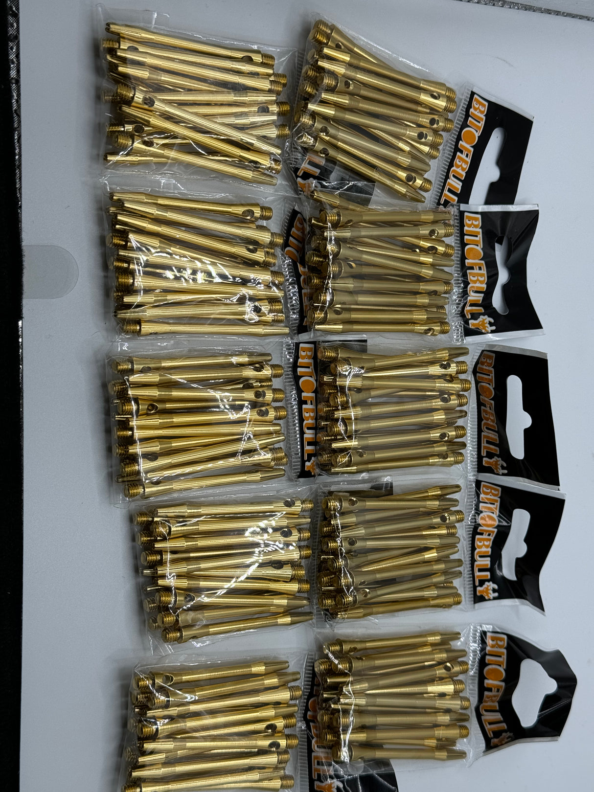 Gold long 48mm Aluminium stems/shafts/canes