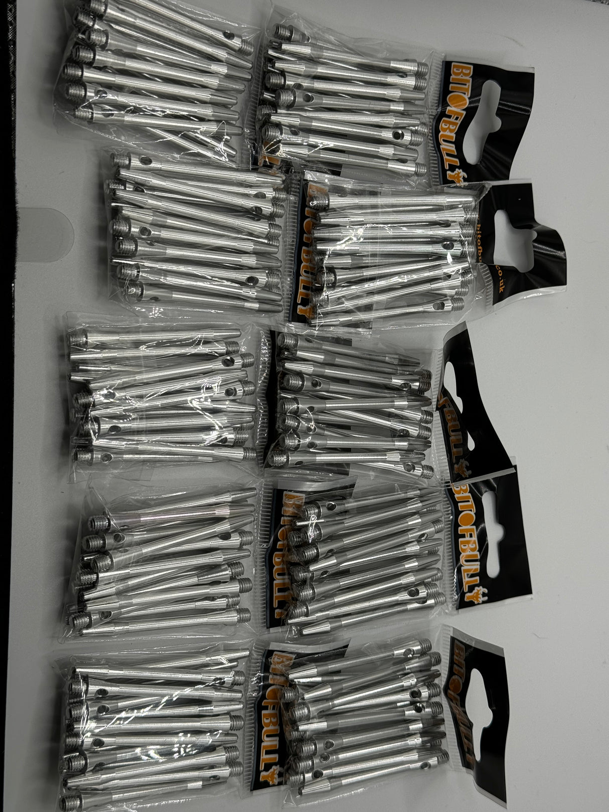 Silver long 48mm Aluminium stems/shafts/canes