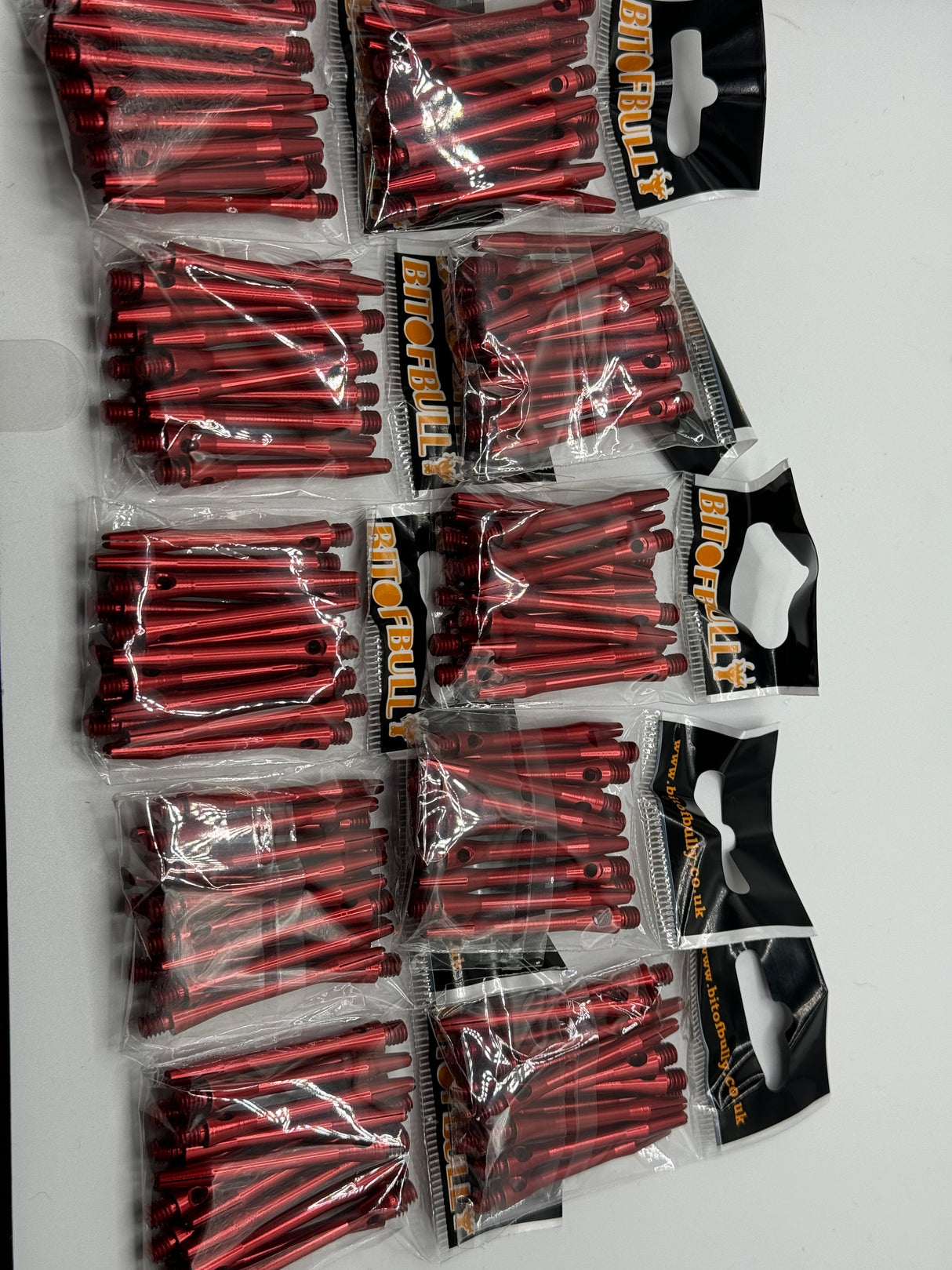 Red medium 41mm Aluminium stems/shafts/canes