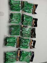 Green short 35mm Aluminium stems/shafts/canes