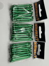 Green long 48mm Aluminium stems/shafts/canes