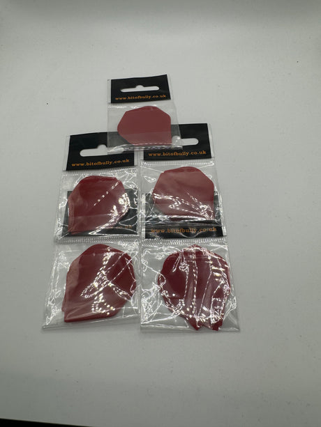 Red poly plain 75 micron standard shape dart flights
