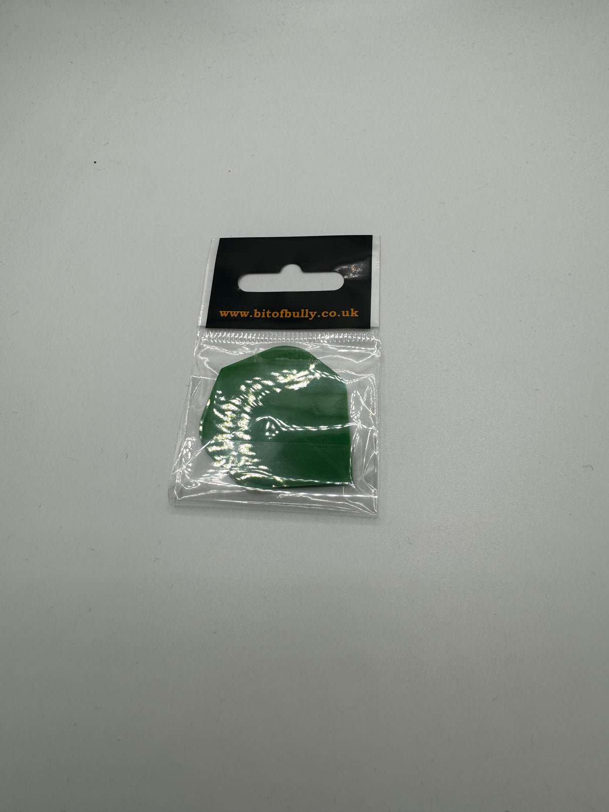 Green poly plain 75 micron standard shape dart flights
