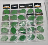 Green poly plain 75 micron Pear shape dart flights