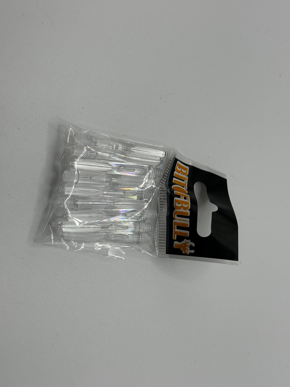 Clear short 35mm polycarbonate bubble dart stems/shafts/canes