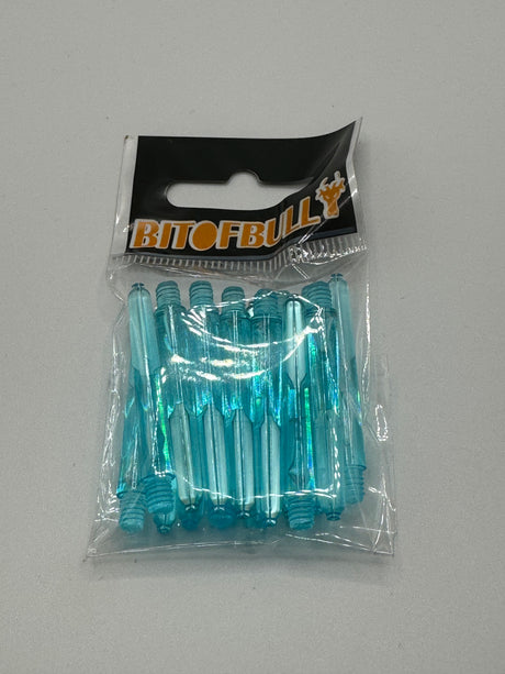 Blue short 35mm polycarbonate bubble dart stems/shafts/canes