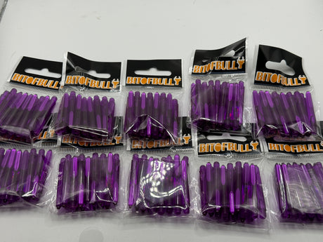 Purple short 35mm polycarbonate bubble dart stems/shafts/canes