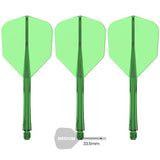 Caliburn Medium NO6 SUP integrated dart flights and stems. Green