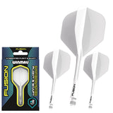 Winmau Fusion NO 2 White integrated Dart Flight & Shaft