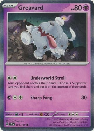 Pokemon Scarlet & Violet - Greavard SVI 105/198