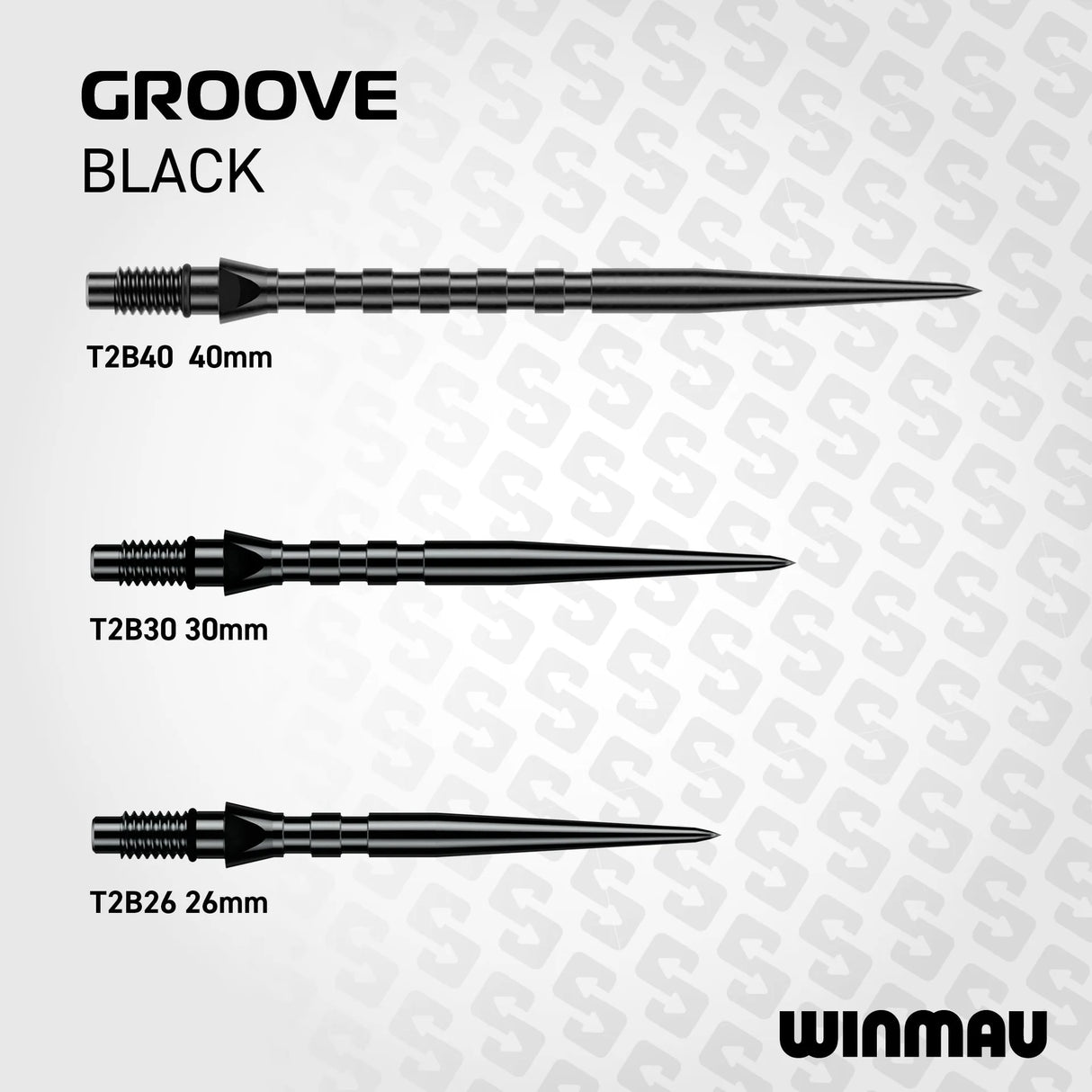Winmau Switch Dart Points Grooved Black