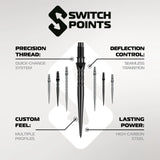 Winmau Switch Dart Points Wave Black