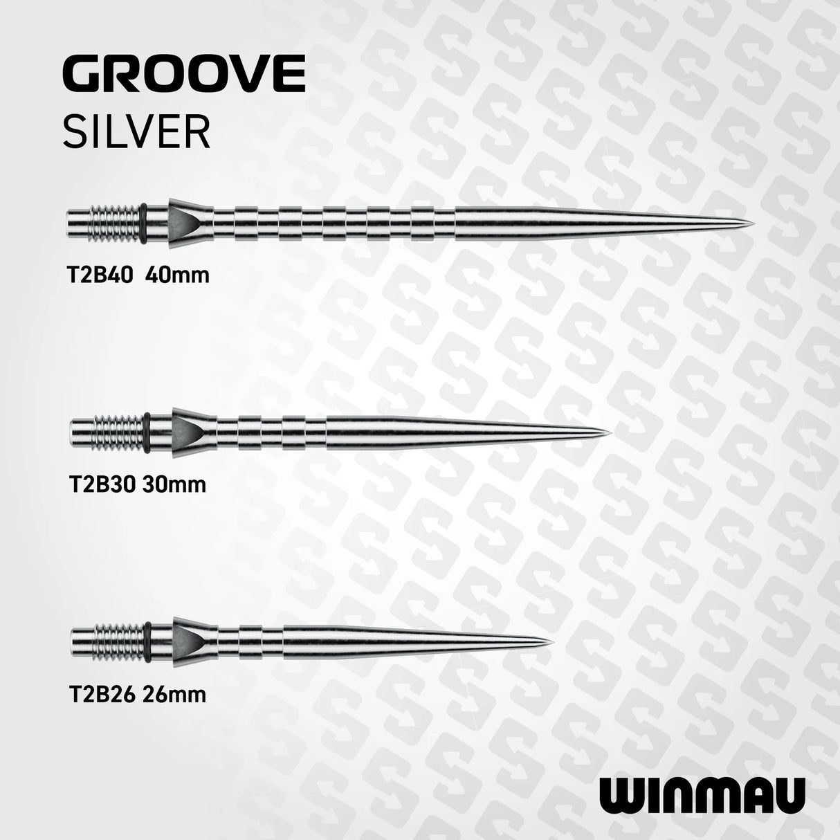 Winmau Switch Dart Points Grooved Silver