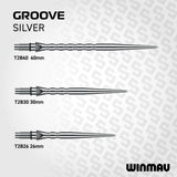 Winmau Switch Dart Points Grooved Silver