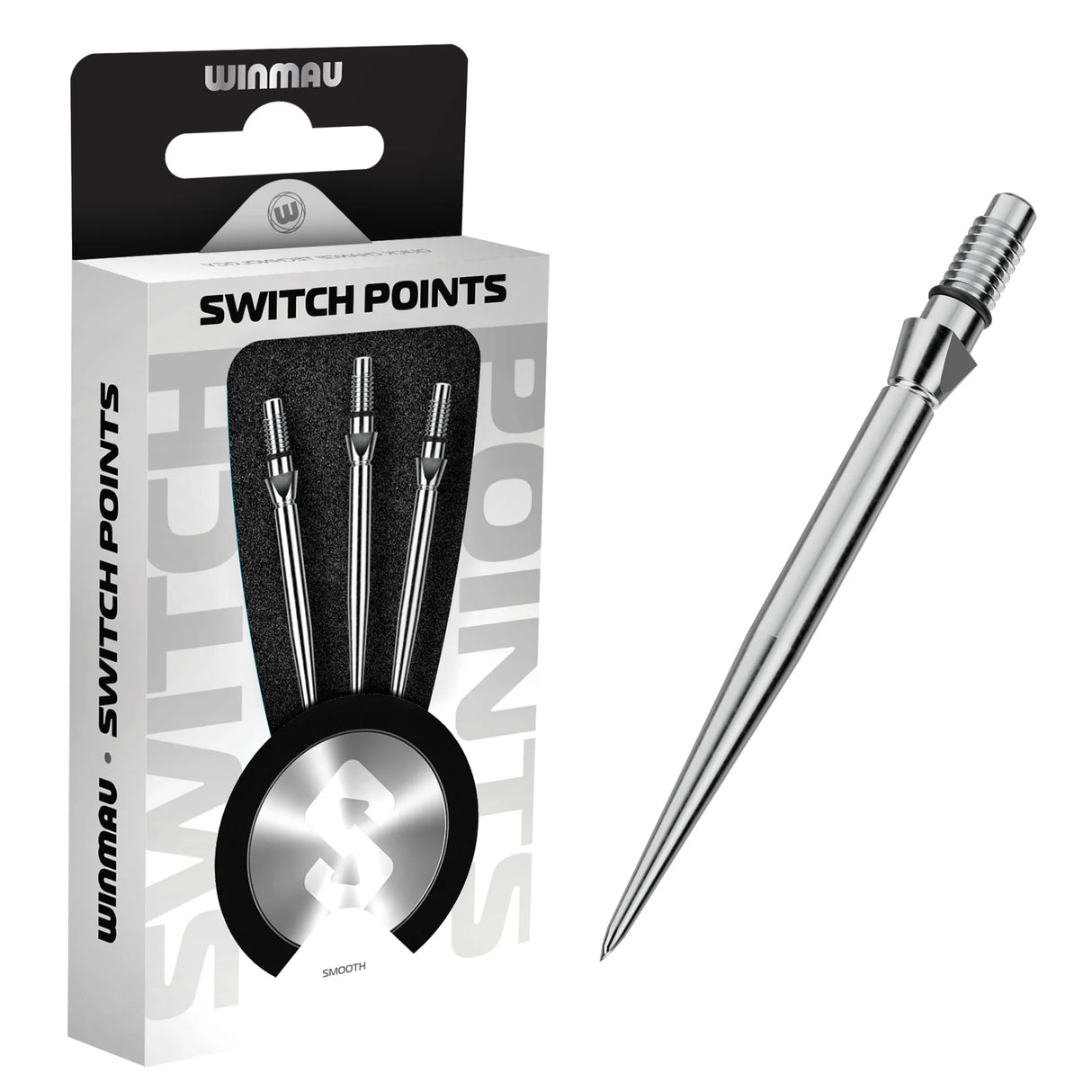 Winmau Switch Dart Points Smooth Silver