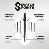 Winmau Switch Dart Points Smooth Silver
